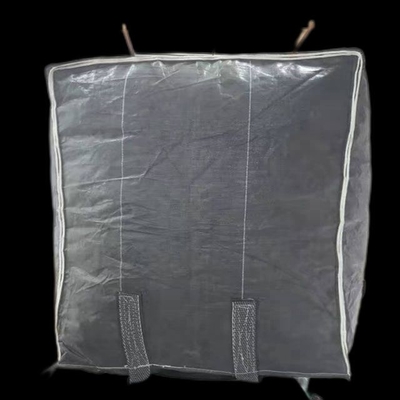 FIBC-Kwart 100*100*120cm pp Ton Bags Empty Dustproof Gray met Dwarshoeklijnen